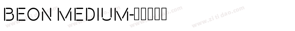 beon medium字体转换